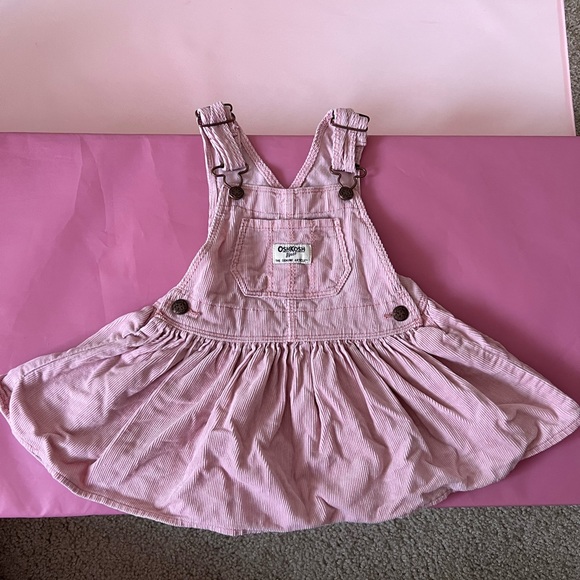 OshKosh B'gosh Other - Osh Kosh corduroy pink overalls dress!